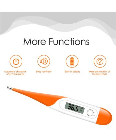 Daffodil HPC400 Digital Fever Thermometer | Mercury-Free Armpit Oral & Rectal Use | Last Measurement Storage | LR41 Button Cell | CE Certified - Buy Online on GoSupps.com