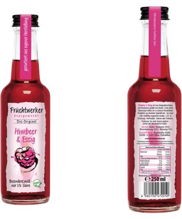 Fruchtwerker Vinegar and Pomegranate Set I Different Varieties I Fruity I Fruit Vinegar I Set Vinegar I Pure Vegetable I Sweet I In Glass Bottles (Pomegranate + Raspberry + Strawberry) - Buy Online on GoSupps.com
