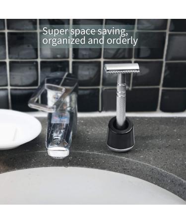 Men's Zinc Alloy Safety Razor Stand - Black Shaving Razor Holder Base - Buy Online on GoSupps.com