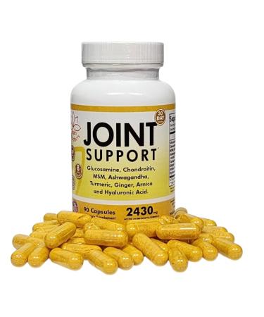 Main Products Joint Support - Glucosamine Chondroitin MSM Hyaluronic Acid Ashwagandha Turmeric Ginger Arnica - 2430mg Joint Support Supplement Micronized 90 Capsules.