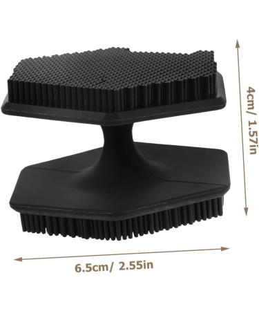 SOESFOUFU Face Brush Face Cleansing Brush Face Exfoliator Facial Cleansing Brush Exfoliator Face Scrub Facial Cleansing Brush for Blackhead Double Sided Silica Gel Scrubber 6.50X6.50X4.00CM Black - Buy Online on GoSupps.com