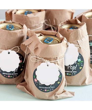 100PCS Scalloped Paper Gift Tags with Jute Twines - Perfect for Birthday Party, Weddings, Arts & Crafts (White) - Buy Online on GoSupps.com