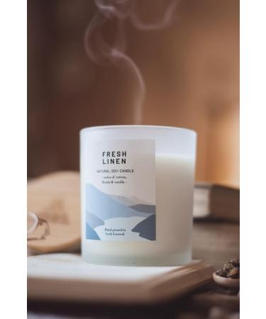 Organic Vegan Luxury Scented Candles - Hand Poured in Loch Lomond Scotland | Fresh Linen (+7 Scents) - Buy Online on GoSupps.com
