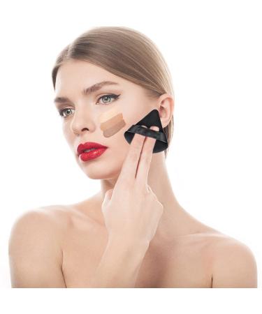 4-Piece Soft Triangle Powder Puffs for Loose & Setting Powder - Washable Velour Cosmetic Sponges - Black+White - Buy Online on GoSupps.com