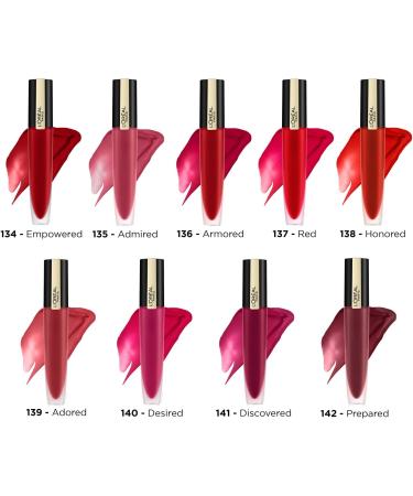 L'Or al Paris Make Up Rouge Signature Empowereds Liquid Lipstick Long-Lasting Lip Tint Lightweight Formula and Extra Matte Finish 142 Treasured - Buy Online on GoSupps.com