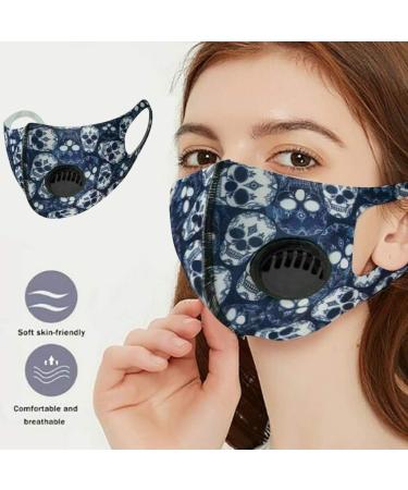 2 PCS Adult Protective_Mask_Cover With Design Breathable Floral Print Washable Reusable Sports Running Soft Cloth Fashion Soft - Buy Online on GoSupps.com