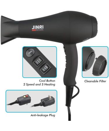 1875W Negative Ionic Hair Dryer - Fast Drying Low Noise Professional Salon Blow Dryer with Diffuser & Accessories - Buy Online on GoSupps.com