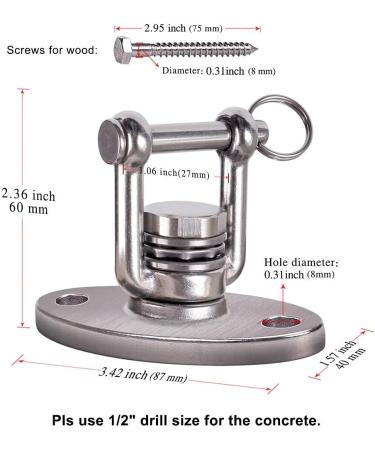 SELEWARE 360 Swivel Heavy Duty Swing Hanger | 1500LB Capacity | Hammock Chair, Punching Bag, & Swing Sets | Wooden Hammock Hook - Buy Online on GoSupps.com