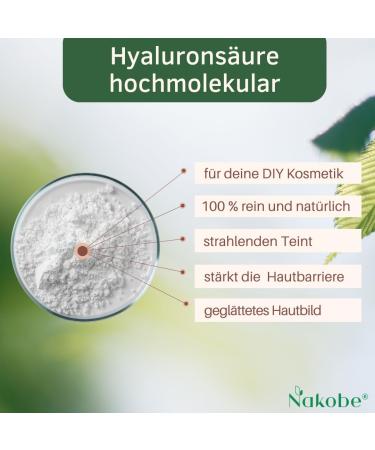 Nakobe Hyaluronic acid high molecular weight powder 10 g moisturizing film for the skin barrier - Buy Online on GoSupps.com