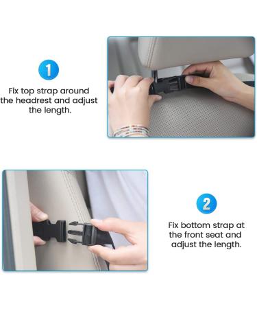 ACELIFE Car Seat Organizer for Kids - 2 Pack Backseat Protector with iPad Holder, Kick Mat, 9 Pockets - Black Car Accessories for Toddlers - Buy Online on GoSupps.com