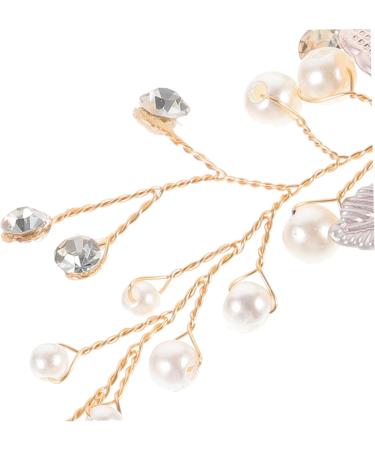 DOITOOL Hair Comb Bride Hair Accessory Flower Clips Hair Styling Accessories Floral Hair Headpiece Wedding Headdresss Birthday Headpiece Gold Decor Hollow Out Bridesmaid Headband Alloy - Buy Online on GoSupps.com