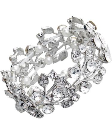 Minkissy Women's Wedding Dance Bracelets | Rhinestone & Crystal Arm Cuffs | Elegant Pearl Jewelry for Brides - Buy Online on GoSupps.com