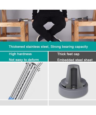 Safety Crutches Crutches Stainless Steel Canes Weight Capacity 300 Lbs Walking Sticks Height Adjustable Medical Underarm Walking Cane Comfortable Independence - Buy Online on GoSupps.com