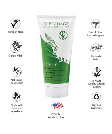 Buy Repechage Hydra 4 Cleanser - Gentle Daily Cleanser with Seaweed Extracts for Sensitive Skin | Hydrates Exfoliates & Removes Waterproof Makeup - 6 oz - Buy Online on GoSupps.com