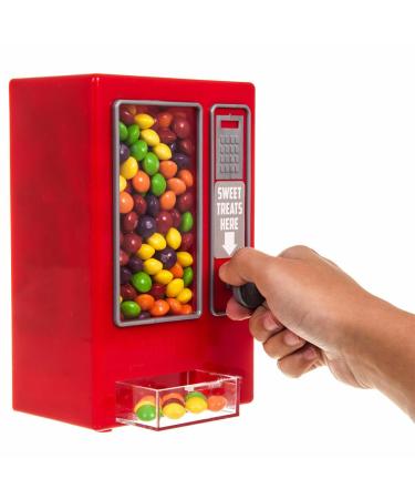 Candy Vending Machine For Kids - Classic Retro Design Sweets Holder & Dispenser Arcade Toy | Ideal For Desktops Classrooms Parties & Many More | Suitable For Gumballs Candy s & Sweets