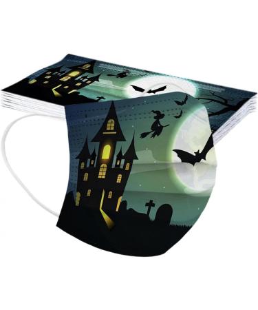 3 Ply Disposable_Face_Mask with Halloween Cute Pattern Design Comfortable Covers Suitable For Adults Outdoor Use Protection - Buy Online on GoSupps.com