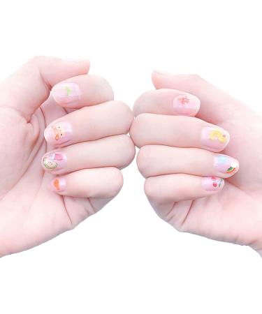 IHUKEIT 10 Pack Cute Nail Stickers for Kids - Fun Animal, Fruit & Flower Designs | Self-Adhesive Nail Decals - Buy Online on GoSupps.com