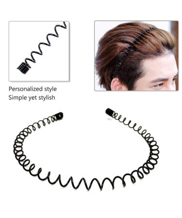 Etercycle Metal Wavy Headbands 5-Piece Set with Elastics Hair Ties - Fashion Hair Hoop Accessories for Men and Women - Buy Online on GoSupps.com