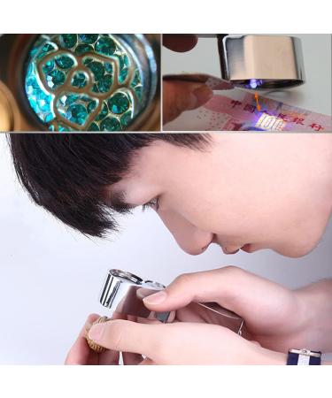 KINGMAS 40x Jeweller Loupe Folding Magnifying Jewelry Eye Magnifier With LED Light Illuminated (LED Currency Detecting/Jewlers Identifying Type Lupe) - Buy Online on GoSupps.com