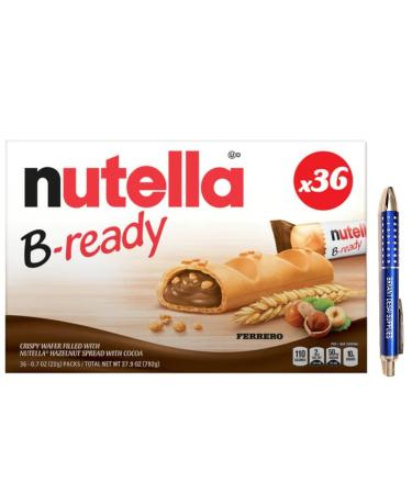 Nutella B-ready, 36Ct, packaged with BRYANT DESAI SUPPLIES pen