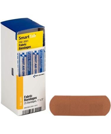 First Aid Only FAE3001 Fabric Bandages 1 x 3 - 25/Box | Convenient First Aid Bandages - Buy Online on GoSupps.com