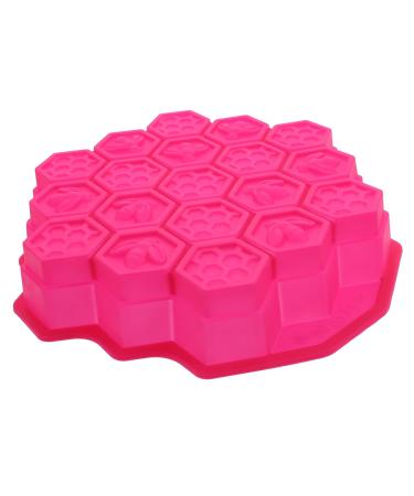 Milisten Silicone Honeycomb Cake Mold Chocolate Candy Molds Silicone Muffin De para Gelatinas Silicone Chocolate Honeycomb Cake Mold Silicone Manual Silica Gel Hand Model Pink