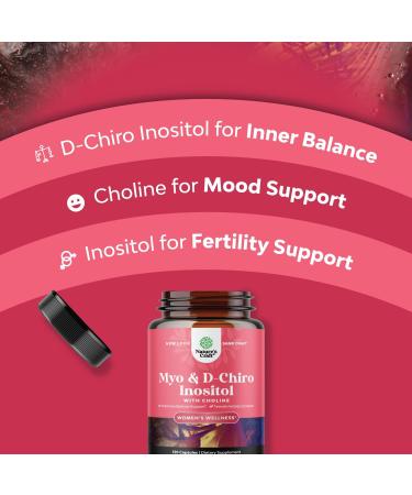 Womens Fertility & Hormone Balance Support - Myo-Inositol, D-Chiro Inositol & Choline Supplement - Buy Online on GoSupps.com