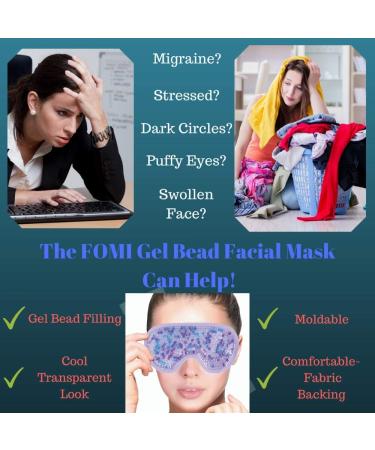 FOMI Care Gel Bead Ice Eye Mask | Migraine Headache Relief, Puffiness & Dark Circles | Cooling Technology for Relaxing Sleep | Blackout Mask for Airplane Travel - Buy Online on GoSupps.com