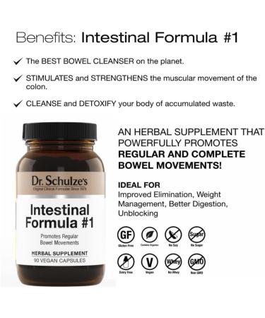 Dr. Schulze's Intestinal Formula #1 Colon Cleanse Capsules - 90 Count - Buy Online on GoSupps.com