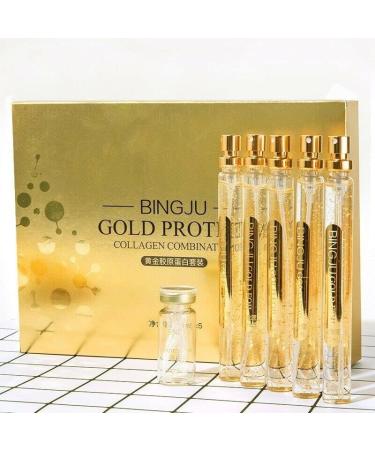 Soluble Protein Thread And Nano Gold Essence Combination Gold Face Serum Active Collagen Silk Thread 24k Gold Face Serum Active Collagen Silk Absorbable Collagen Threads (With 5XExtra Protein Thread) - Buy Online on GoSupps.com