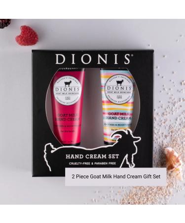 Dionis Goat Milk Skincare Berry Treasure Hand Cream Gift Set - Sugarberry & Sea Treasures Sweet Pea - 2x 1oz Tubes - Buy Online on GoSupps.com