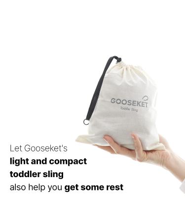 GOOSEKET Toddler Sling | Compact Cotton Baby Carrier | 44 lbs Weight Limit | Beige - Buy Online on GoSupps.com