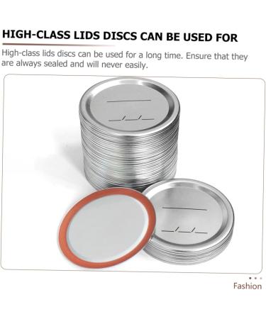 POPETPOP 90 Pcs Mason Jar Lids Tinplate Canning Mason Jars Canning Lids Discs Mason Jar Cover Canning Jar Lids Metal Lid Coffee Stuff Wide Mouth Lids Glass Bottle Sprouting Lids Split CD Silverx3pcs 7X7X0.2CMx3pcs - Buy Online on GoSupps.com