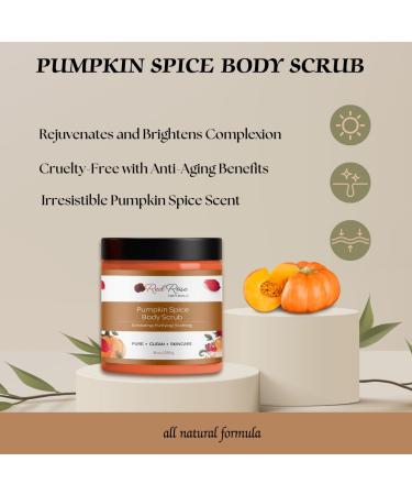 Pumpkin Spice Body Scrub | All Natural Vegan Exfoliating Sugar Scrub | Fall Scented Body Care | 8 oz - Buy Online on GoSupps.com