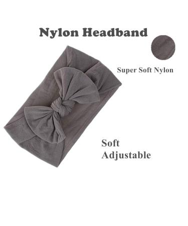 Buy Guifier 8-Piece Nylon Baby Headband Set | Soft Bow Hair Bands for Newborns & Toddlers | Stylish Turban & Knotted Headwraps for Girls - Buy Online on GoSupps.com