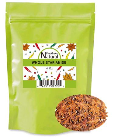 Whole Star Anise Seeds Pods 4 Ounces, 100% Natural Whole Chinese Anise Star Pods Sun Dried Spice, Anis Estrella/Badian Khatai/Illicium Verum, Widely Used for Baking, Cooking, and Tea 4 Count (Pack of 1) - Buy Online on GoSupps.com