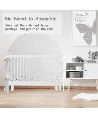 De-LOVELY Crib Pop Up Tent - White Baby Mesh Cover Net for Crib | Keep Baby Safe and Secure - Buy Online on GoSupps.com