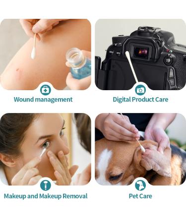 500 Pack 3.93 Inch Long Cotton Swabs with Wooden Sticks for Wound Care and Cleaning - Buy Online on GoSupps.com