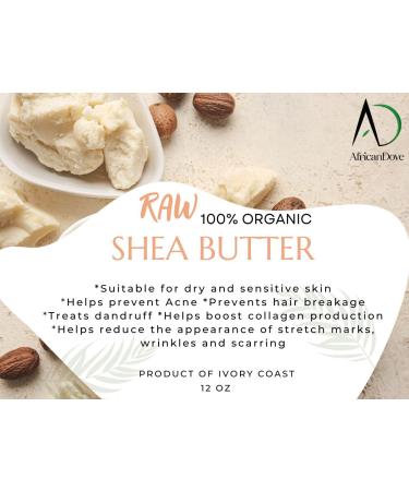 Pure 100% Organic Shea Butter - 12 oz from Africa | Natural Skincare | International Shipping - Buy Online on GoSupps.com