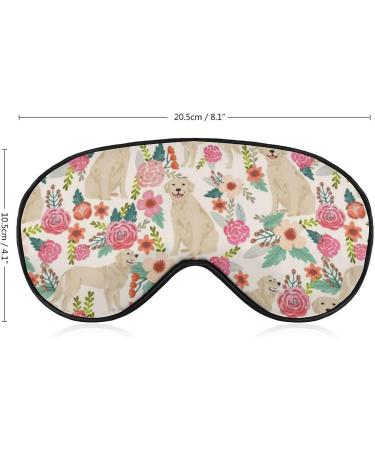 Golden Retriever Floral Sleep Mask - Comfortable Eye Cover for Women and Men, Total Darkness for Better Sleep - Buy Online on GoSupps.com