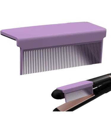 Hair straightener comb hair straightener hair straightener hair comb with clip professional smooth tool Purple - Buy Online on GoSupps.com