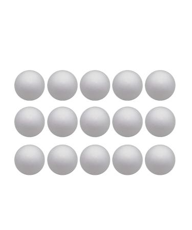 Crafjie Craft Foam Balls 3 Inches in Diameter 15-Pack Smooth Polystyrenets Foam Ball for Decoration Household School Projects DIY Arts and Craft White 3inch 15pc