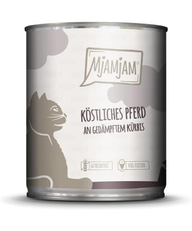 Mjamjam Premium Grain-Free Wet Cat Food - Delicious Horse & Pumpkin 6-Pack (6 x 800g) - Extra Meat Formula - Buy Online on GoSupps.com