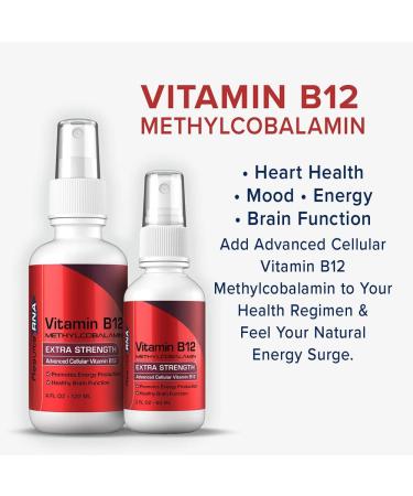 Results RNA Advanced Cellular Vitamin B12 Methylcobalamin Spray - Heart Health, Energy & Brain Function - Great Taste - 2 oz - Buy Online on GoSupps.com