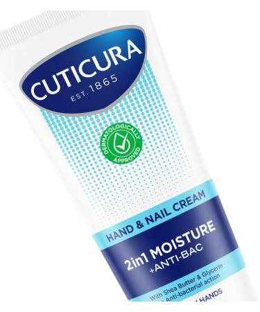 Cuticura Hand & Nail 2 in 1 Antibac Moisturizing Cream 75ml Antibacterial Smoothing Soothing and Moisturizing for Hands - Buy Online on GoSupps.com