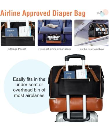 Lekebaby Baby Changing Bag Nappy Tote Diaper Bag with Storage | Messenger Bag for Mom and Dad | Black - Buy Online on GoSupps.com