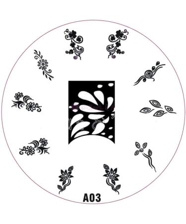 ++SPECIAL ITEM++ Stamping stencil A-Series: A03 Flowers Flower tendrils