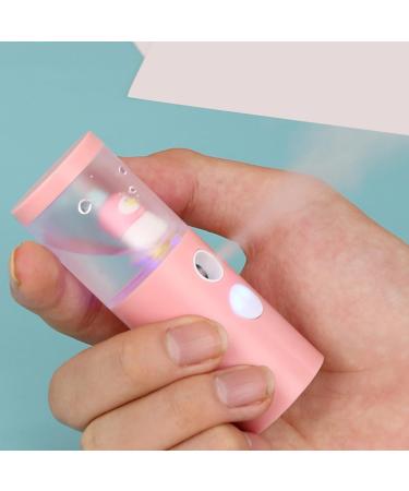 Nano Facial Steamer Portable Mini Mister USB Rechargeable Mist Sprayer with a 30ml Transparent Water Tank Cooling Mist for Man Woman Moisturizing Skin Daily Makeup Skin Care (Pink) - Buy Online on GoSupps.com