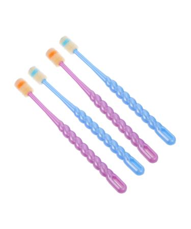 Minkissy 16 STK toothbrush 360 Mazine toothbrush baby training toothbrush finger holder protection baby care tool toothbrush with dental floss grip pp soft fur oral care child