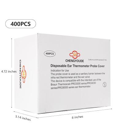400 Pcs Ear Thermometer Probe Covers Refill Caps Thermometer Covers for All Braun Thermometer Models and Various Types of Digital Thermometers - Buy Online on GoSupps.com